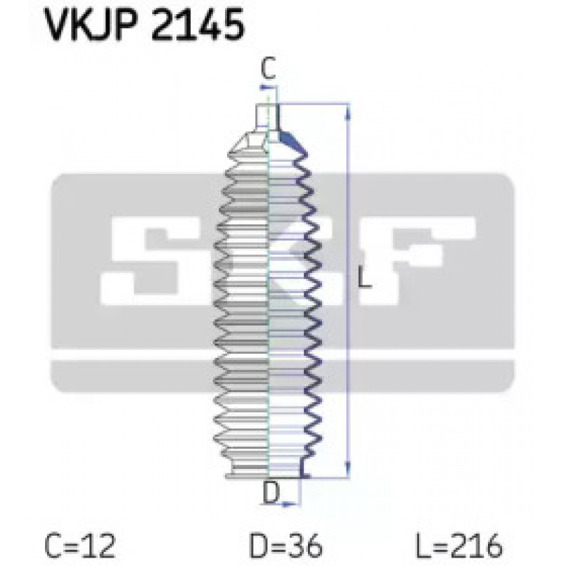 VKJP 2145 SKF - Пильовик привідного валу